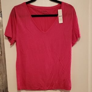 J. Crew Bright Pink Short Sleeve Tee